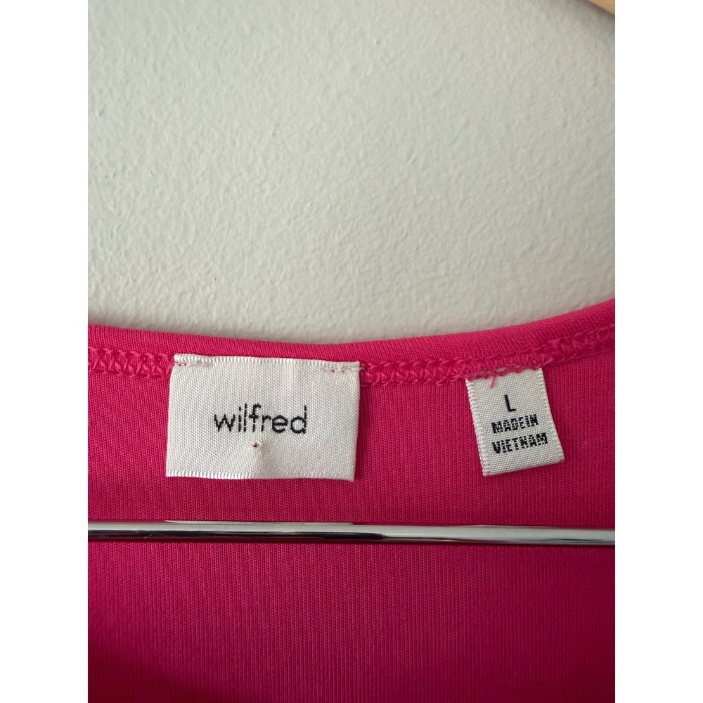 Wilfred Aritzia Maxi Dress Large Hot Pink Barbiecore Resortwear Casual - Picture 2 of 10